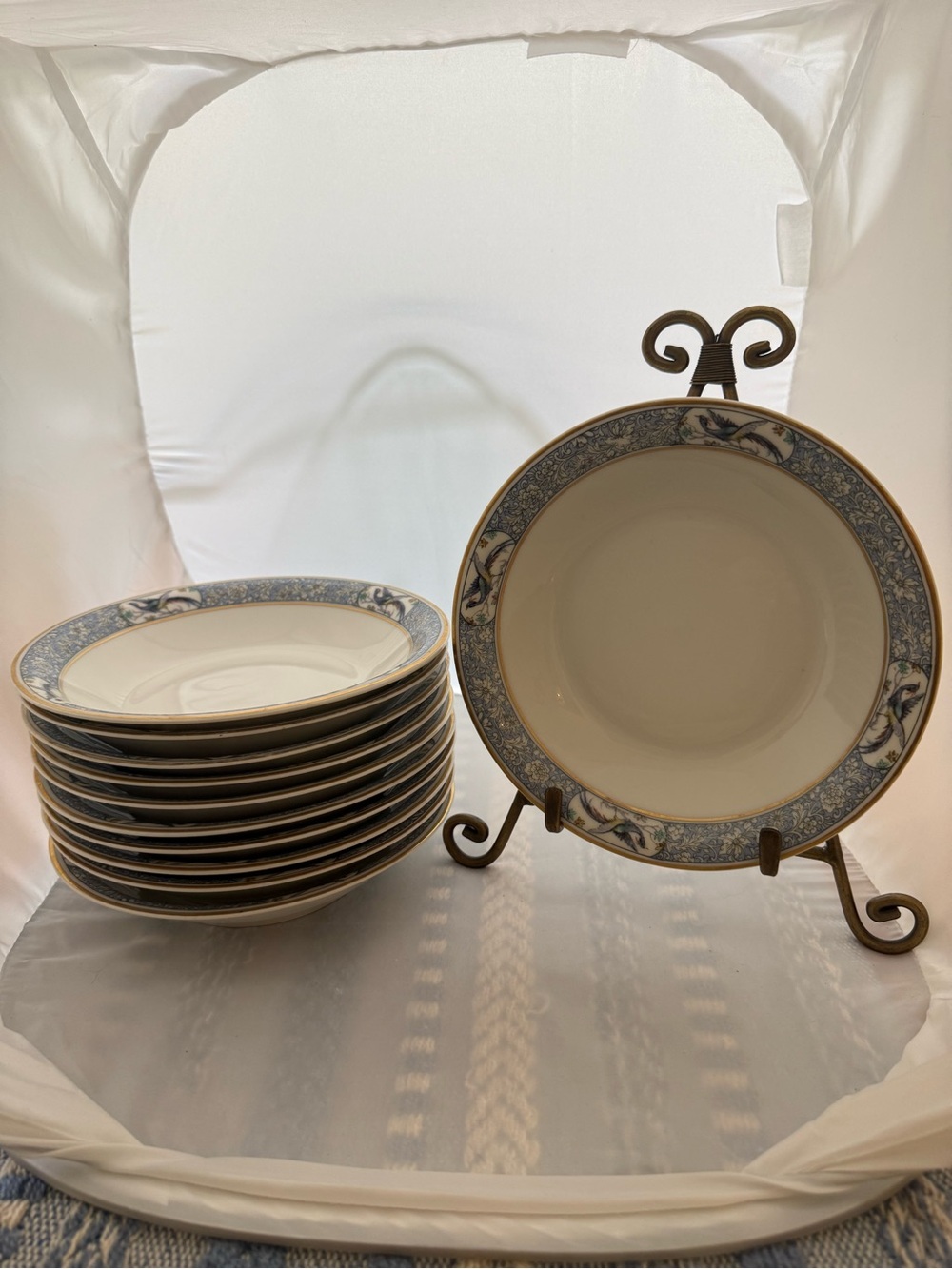 Antique Theodore Haviland Limoges France “Rani” Serving Bowls (set of 11)